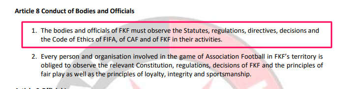 OPINION: Examining FKF’s Compliance with FIFA Statutes and its Own Constitution